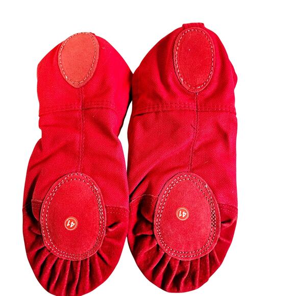 Daydance Size 41 Ballet Flats Classic Red Rhythmic Gymnastics Dance Shoes - Picture 7 of 7